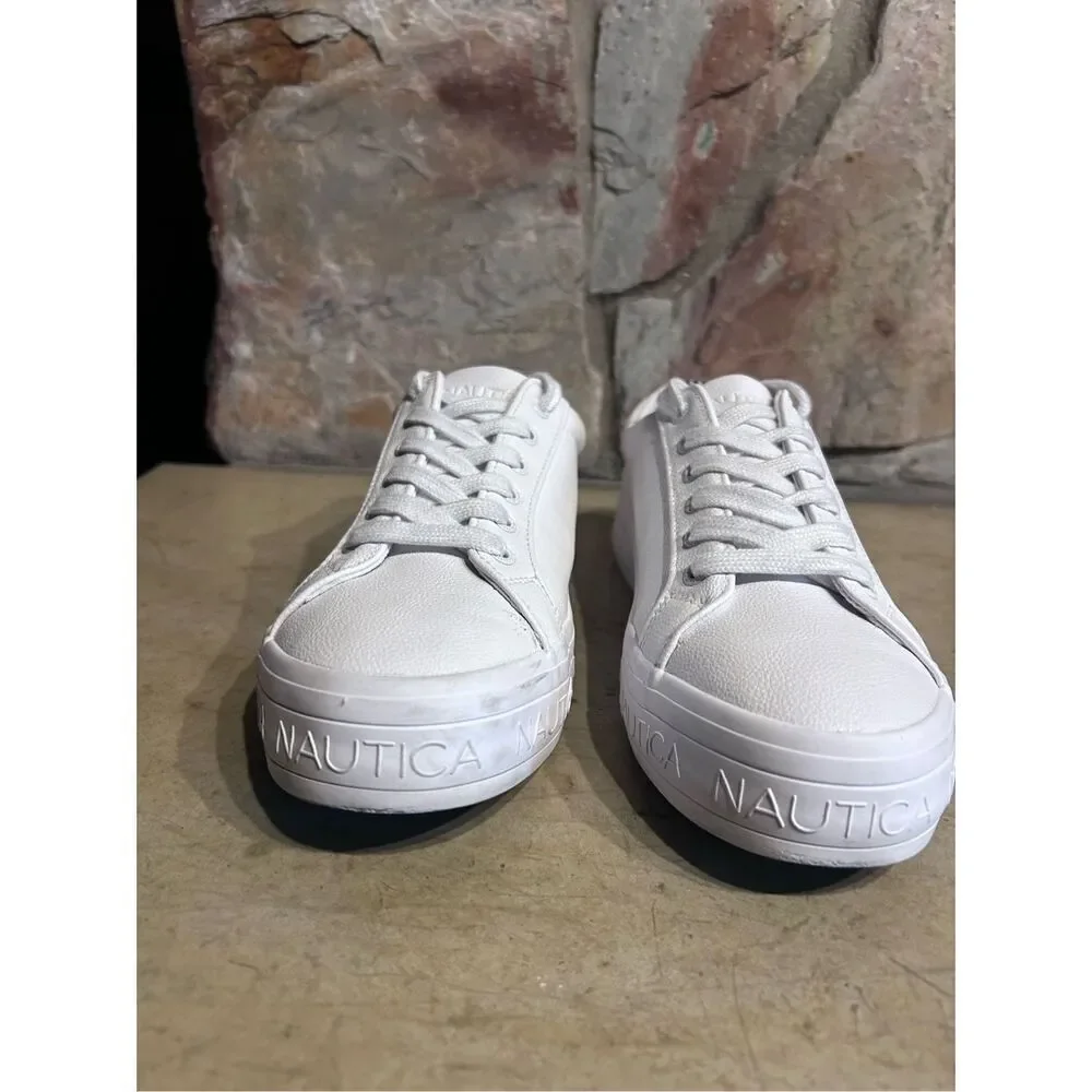 Nautica Aelisa White Fashion Lace Up Sneakers Women's Size 9